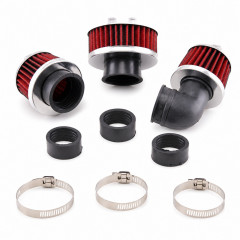 Pack de 3 filtre à air type KN plat / droit / coudé pour carbu 28-35 PHVA/PHBN/PHBG 12/16/17,5/19/21