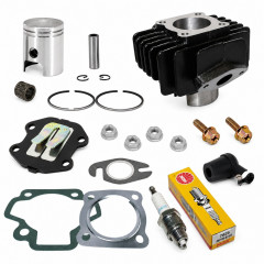 Pack cylindre bougie, cage, vis, clapet : Moto Yamaha PW50, Y-Zinger après 1981