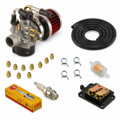 Pack carbu perf PHVA 17,5 + clapet carbone pour MBK Booster Stunt, Yamaha BWS