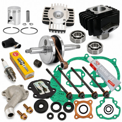 Pack bas et haut moteur adaptable cylindre, vilo et accessoires : Moto Yamaha PW50, Y-Zinger après 1981