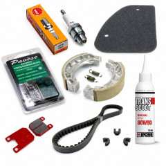 Kit entretien frein, bougie, filtre, courroie Adaptables Peugeot trekker tkr Speedfight 1 2 Buxy Elyseo Elystar Zenith
