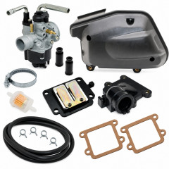 Kit carbu type origine avec boite a air pipe clapet et accessoires : Scooter MBK Booster Spirit, Yamaha BW's avant 2003