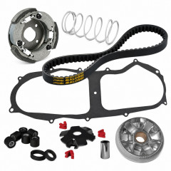 Pack transmission malossi variateur, embrayage, courroie, galets, ressorts : Scooter MBK Nitro, Aerox, Ovetto, Yamaha Neos, SR50, F10, F12, minarelli horizontal