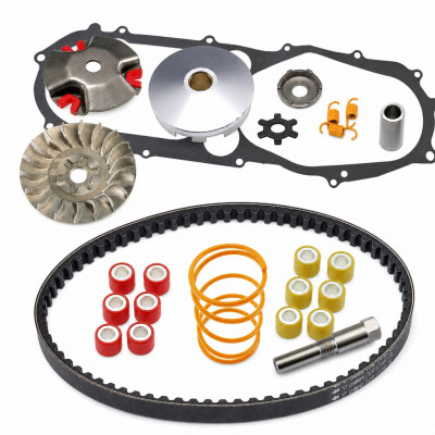 Pack transmission super sport variateur, courroie, galets, ressorts : Scooter MBK Booster, Spirit, Road, One, Rocket, NG, Stunt, Yamaha BWS, Slider minarelli vertical 50cc