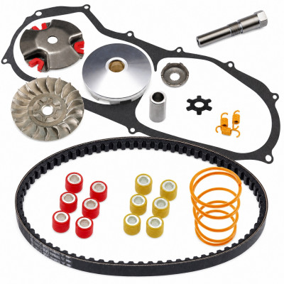 Pack transmission sport variateur, courroie, galets, ressorts : Scooter MBK Nitro, Ovetto, Mach-G, Yamaha Aerox, Neos, Jog 50cc 2T
