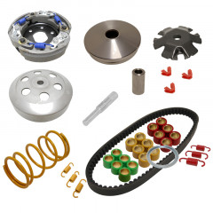 Pack transmission super sport variateur, embrayage, courroie, galets, ressorts : Scooter Peugeot Ludix, Vivacity, TKR, Trekker, Speedfight 1/2/3, Buxy, Zenith 50cc