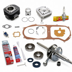 Pack bas et haut moteur polini cylindre, vilo et accessoires : Scooter MBK Ovetto, Mach-G, Yamaha Jog, Neos, Aprilia SR, Rally, Malaguti F10, F12, F15