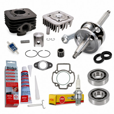 Pack bas et haut moteur polini cylindre, vilo et accessoires : Scooter Piaggio Typhoon, Fly, Liberty, NRG, Vespa, Zip, Gilera TPH, Stalker, Italjet, Derbi, Aprilia