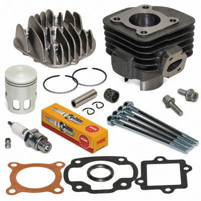 Pack reparation haut moteur cylindre, piston, culasse, goujon et accessoires : Scooter MBK Ovetto, Mach-G, Jog, Neos, Aprilia SR