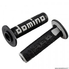 PAIRE DE REVETEMENT POIGNEE DOMINO OFF ROAD A360 NOIRE GRIS SCOOTER MOTO