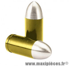 PAIRE BOUCHON DE VALVE REPLAY EN FORME D'OBUS EN OR