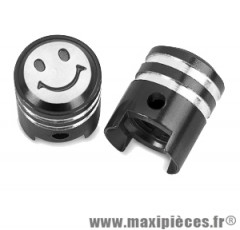 PAIRE BOUCHON DE VALVE REPLAY EN FORME DE PISTON EN NOIR