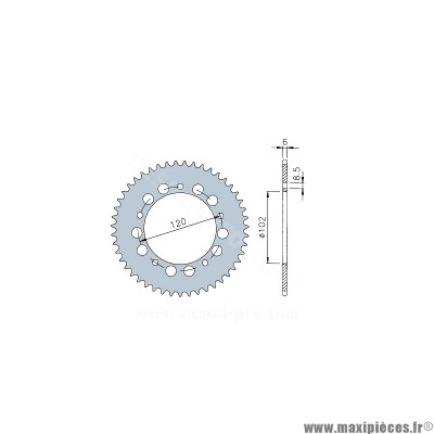 COURONNE 47 DENTS EN 420 APRILIA RS 1999 A 2006