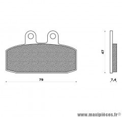 PAIRE DE PLAQUETTE DE FREIN AVANT ATLANTIC - LEONARDO - SCARABEO - SPORTCITY - RAMBLA - RX 50 125 200 250 300 500