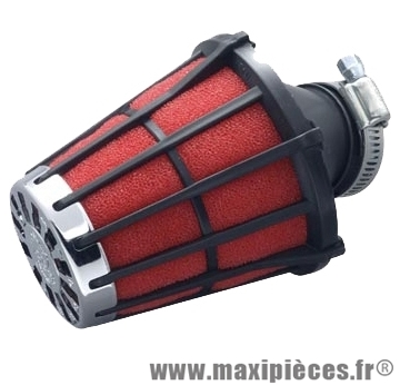 FILTRE A AIR MALOSSI E 5 POUR PEUGEOT 50 NOIR MOUSSE ROUGE