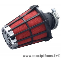 FILTRE A AIR MALOSSI E 5 POUR PEUGEOT 50 NOIR MOUSSE ROUGE