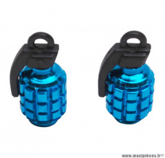 PAIRE BOUCHON DE VALVE REPLAY GRENADE EN BLEU