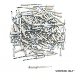 RIVET x1 BLANC 4 x 16mm POUR PLAQUE IMMATRICULATION