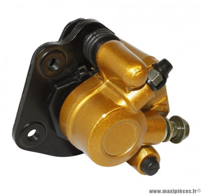ETRIER DE FREIN ADAPTABLE PIAGGIO 50 NRG POWER DD 2006>2013 AV OR (LIVRE AVEC PLAQUETTES)