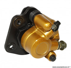 ETRIER DE FREIN ADAPTABLE PIAGGIO 50 NRG POWER DD 2006>2013 AV OR (LIVRE AVEC PLAQUETTES)