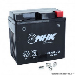 BATTERIE GEL 12V 4AH YTX5L-BS DERBI SENDA - SCARABEO - AGILITY - KISBEE - GIGGLE - V CLIC - DINK - SUPER 9 - FILLY