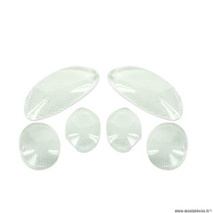 KIT DE 6 CABOCHONS CLIGNOTANTS TRANSPARENT SKYLINER - MAJESTY 125 150 180 DE 2002 a 2006