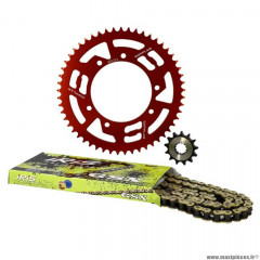 KIT CHAINE 428 13 x 53 D110 ALU ROUGE DOPPLER SHERCO SE-R / SM-R 50