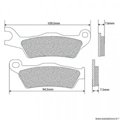 PLAQUETTES DE FREIN AVANT ORIGINE PIAGGIO 50 TYPHOON 2018+-APRILIA 50 SR MOTARD 2018+ SXR 2021+ -1C002634-