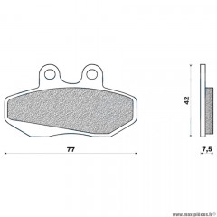 PLAQUETTE DE FREIN AVANT CL-BRAKES DERBI SENDA DRD R - GPR - FLAME X - CYGNUS X - RIEJU MRX - SMX - PEUGEOT XR6