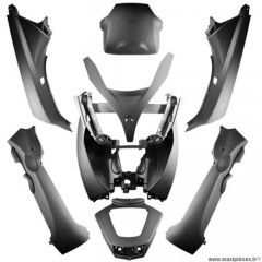 KIT HABILLAGE - CARROSSERIE 8 PIÈCES TNT NOIR MAT POUR PIAGGIO MP3 125 250 300 400 500 DE 2008 A 2014