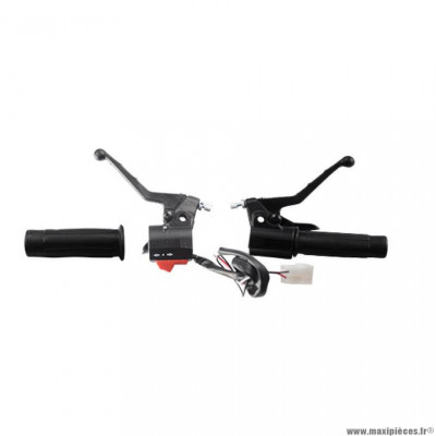 POIGNEE DE FREIN CYCLO ADAPTABLE PEUGEOT 103 MVL-SP ANCIEN MODELE (COMMODO POUR KLAXON ET CLIGOTANTS) (PAIRE)