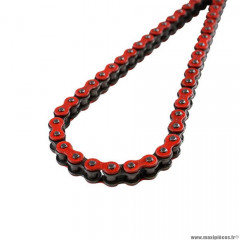 CHAINE MOTO 420 DOPPLER 134M RENFORCEE COULEUR ROUGE