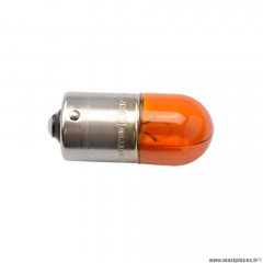 AMPOULE / LAMPE DE CLIGNOTANT 12V 10W NORME RY10W CULOT BAU15S GRAISSEUR ERGOTS DECALES STANDARD EN ORANGE