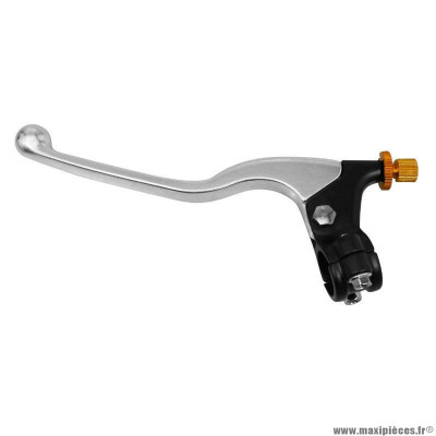 POIGNEE-LEVIER D'EMBRAYAGE MOTO-50 A BOITE REPLAY UNIVERSEL ALU NOIR-POLI