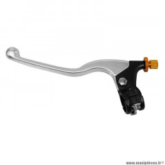 POIGNEE-LEVIER D'EMBRAYAGE MOTO-50 A BOITE REPLAY UNIVERSEL ALU NOIR-POLI