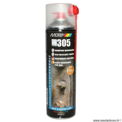 DEGRIPPANT REFROIDISSEUR MOTIP M305 (DEBLOQUE PAR BAISSE SOUDAINE DE TEMPERATURE -30°C) (AEROSOL 500ml)