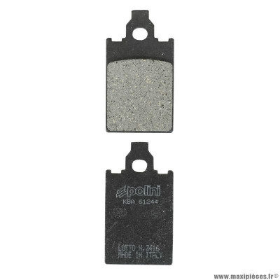 PLAQUETTE DE FREIN POLINI POUR ATALA 50 CAROSELLO - GILERA 50 EAGLE - MALAGUTI 50 F15 - MBK 50 X-LIMIT - YAMAHA 50 DT R (L 32mm - H 57mm - P 5.5mm) (174.0012) (ORIGINAL)