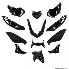 KIT HABILLAGE CARROSSERIE NOIR BRILLANT YAMAHA NMAX 125 A PARTIR DE 2021 (12 PIECES)