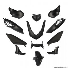 KIT HABILLAGE CARROSSERIE NOIR MAT YAMAHA NMAX 125 A PARTIR DE 2021 (12 PIECES)