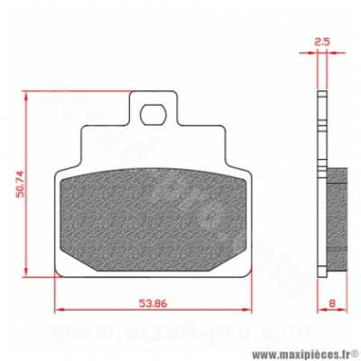 PLAQUETTE DE FREIN ARRIERE BRENTA BEVERLY CRUISER - TOURER - MP3 - X8 - X9 EVO 125 200 250 400 500