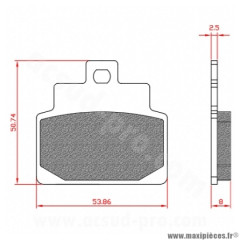 PLAQUETTE DE FREIN ARRIERE BRENTA BEVERLY CRUISER - TOURER - MP3 - X8 - X9 EVO 125 200 250 400 500