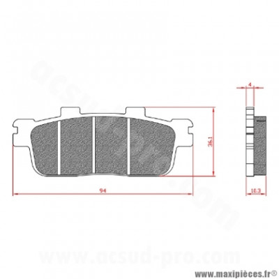 PLAQUETTES DE FREIN ARRIERE BRENTA PEOPLE - K-XCT - GRAND DINK - XCITING - XMAX 125 200 250 300 400