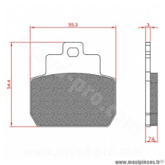 PLAQUETTES DE FREIN ARRIERE BRENTA BEVERLY CRUISER - TOURER - MP3 - X8 - X9 EVO 125 200 250 400 500