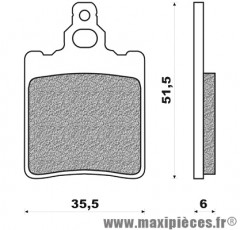 PAIRE DE PLAQUETTE DE FREIN RMS AF1 - MX - RS - RX - VELVET - CHRONO - QUADRA